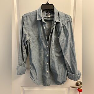 J. Crew Light Blue Chambray Shirt - Medium